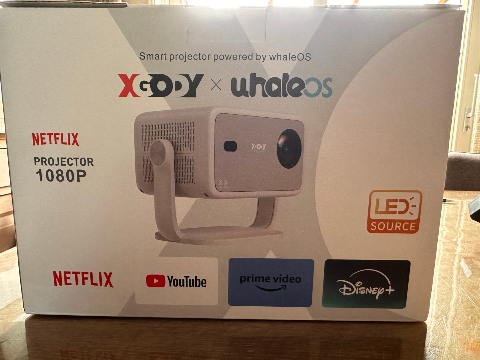 XGODY Smart Projector 1080P met WhaleOS -  Nieuw, Audio, Tv en Foto, Beamers, LED, Nieuw, Ophalen of Verzenden, Full HD (1080)