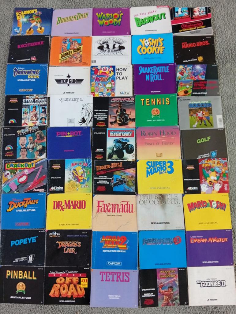 45 Nintendo NES boekjes/handleidingen - Mario, Ducktales, Avontuur en Actie, 1 speler, Ophalen of Verzenden, Zo goed als nieuw