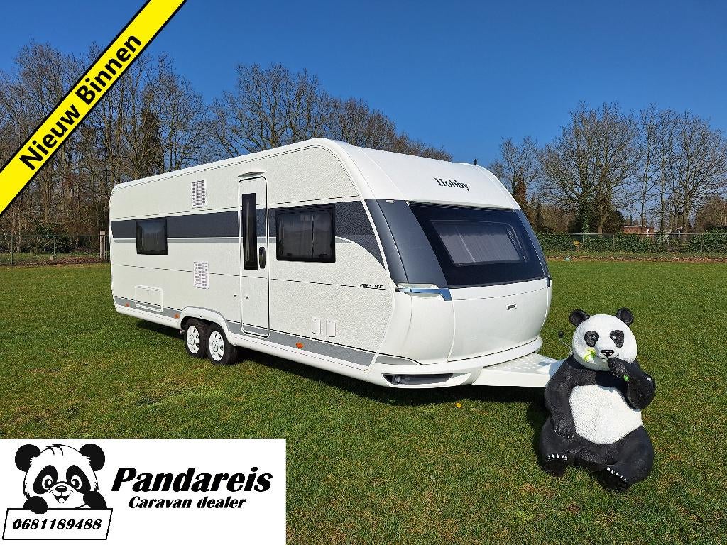 Hobby 660 WFC Prestige MOVER + VOORTENT + BOILER ELEKTR./GAS, Caravans en Kamperen, Caravans, Omvormbare zithoek, Rondzit, Hobby