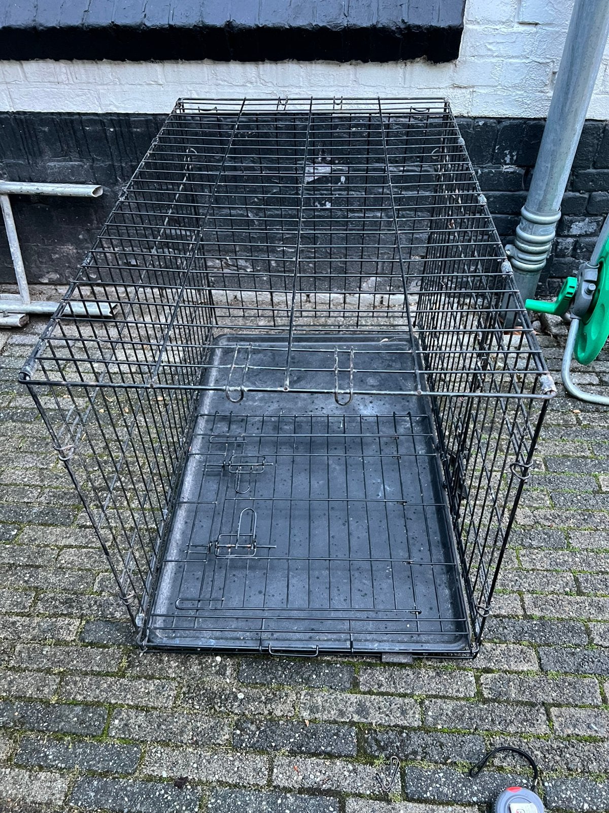 Zwarte bench, Ophalen, Gebruikt, 75 tot 110 cm, Minder dan 65 cm