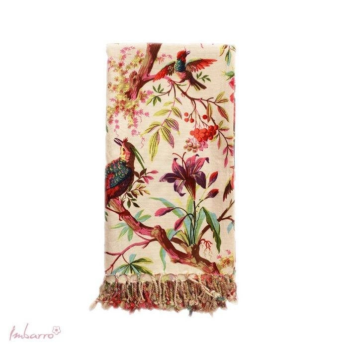 Mooie strandhanddoek / Hammamdoek met vogel- en bloemenprint, Kleding | Dames, Badmode en Zwemkleding, Overige typen, Overige kleuren