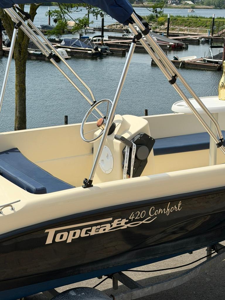 Topcraft 420 comfort honda 10pk 4 takt luxe oties, Watersport en Boten, Ophalen, Zo goed als nieuw