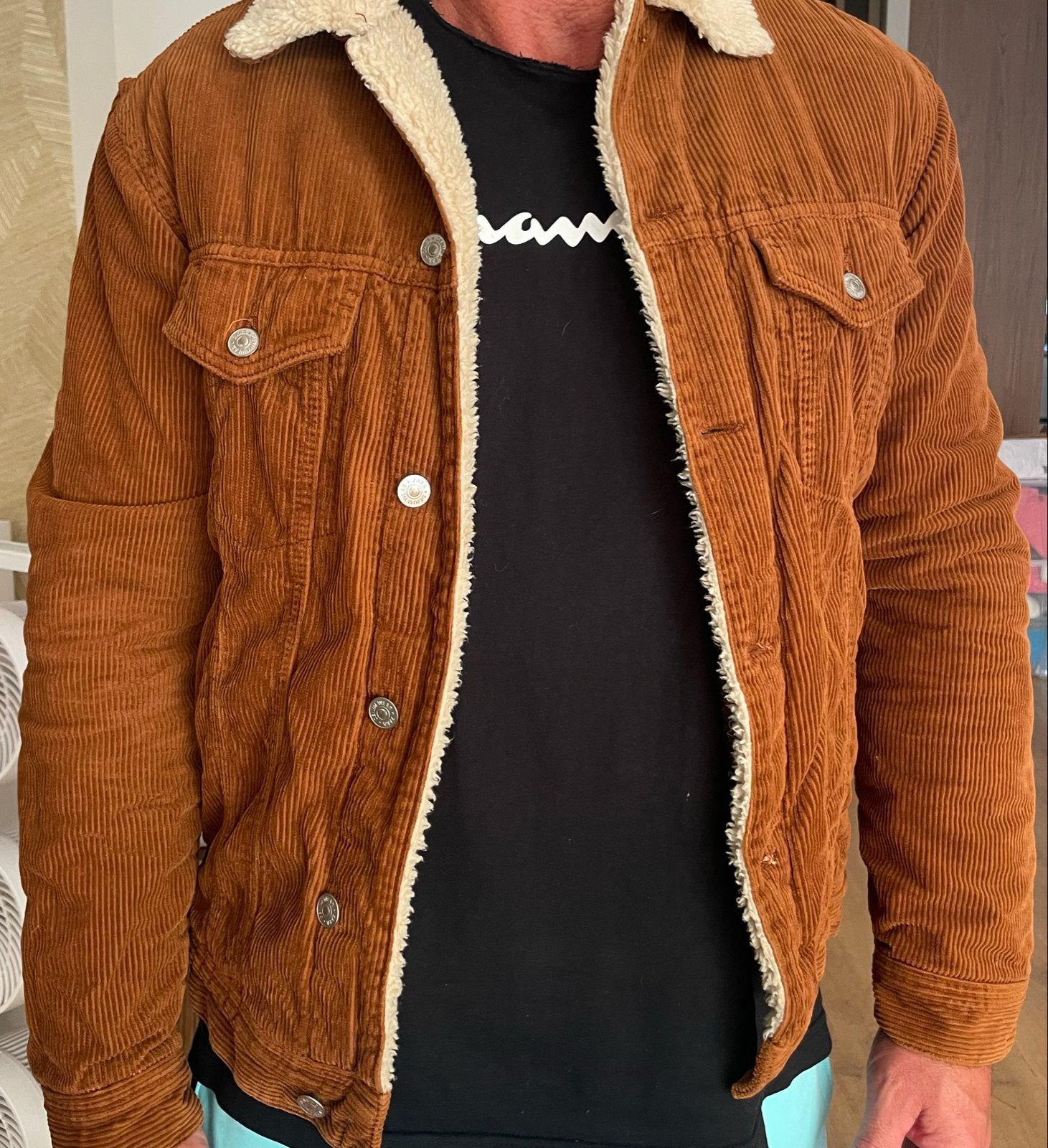 Zara Corduroy Jas met Teddy Voering - Maat M, Kleding | Heren, Jassen | Winter, Ophalen of Verzenden, Zo goed als nieuw, Maat 48/50 (M)