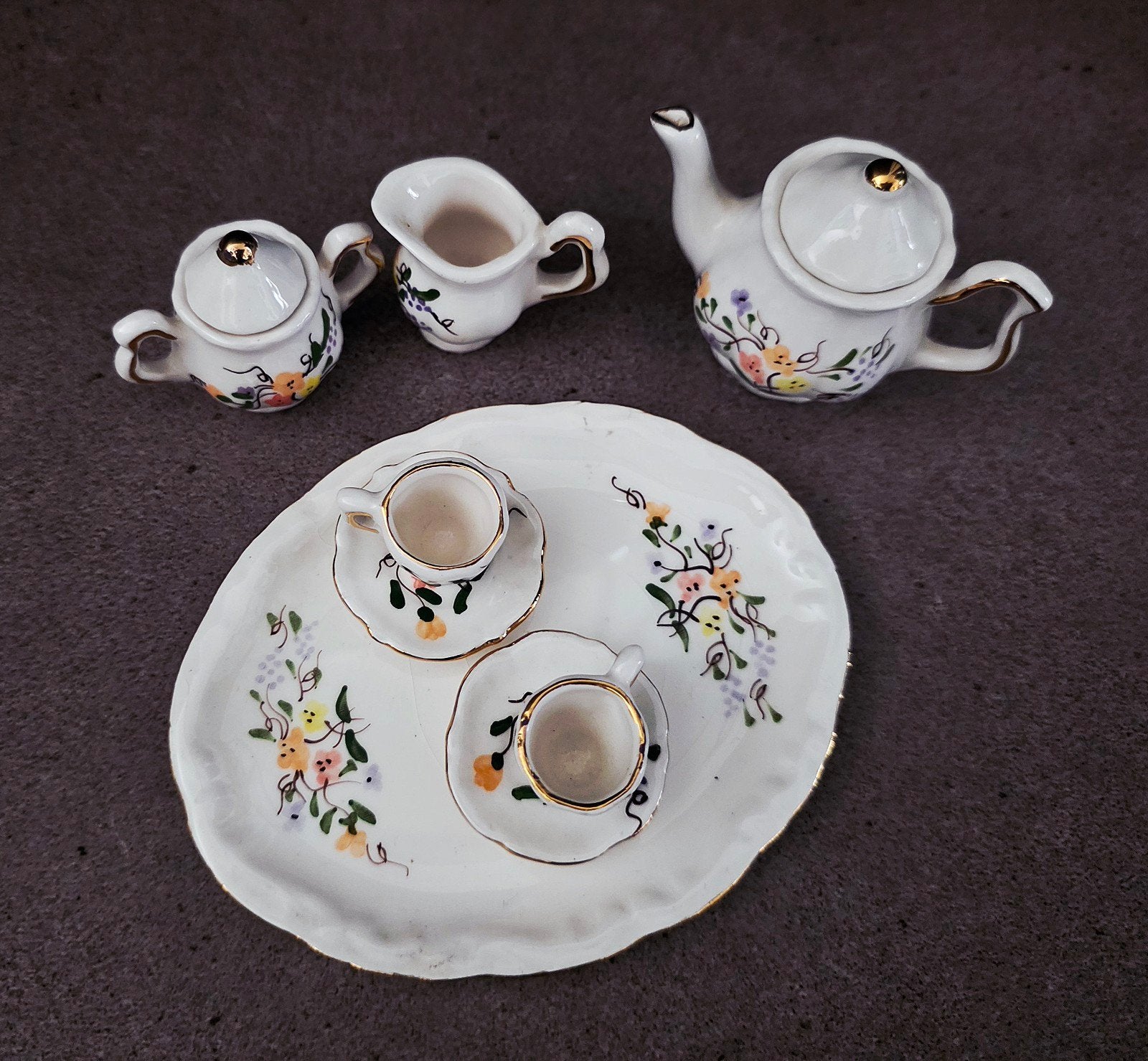 Vintage Chinees miniatuur theeservies – Tschin-Ta-Ni stijl, Ophalen of Verzenden