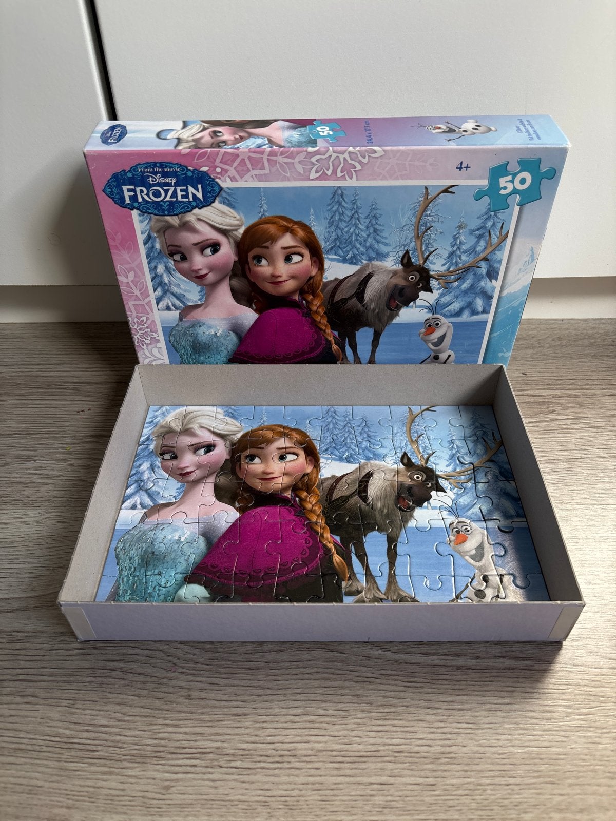 Disney Frozen puzzel 50 stukjes - Elsa, Anna, Sven, Olaf, Ophalen, 10 tot 50 stukjes, Gebruikt, 4 tot 6 jaar