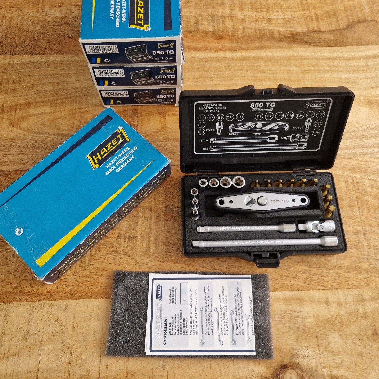 Hazet 850-TQ Torx- en dopsleutelset 1/4" (Nieuwstaat), Auto diversen, Autogereedschap, Ophalen of Verzenden, Zo goed als nieuw