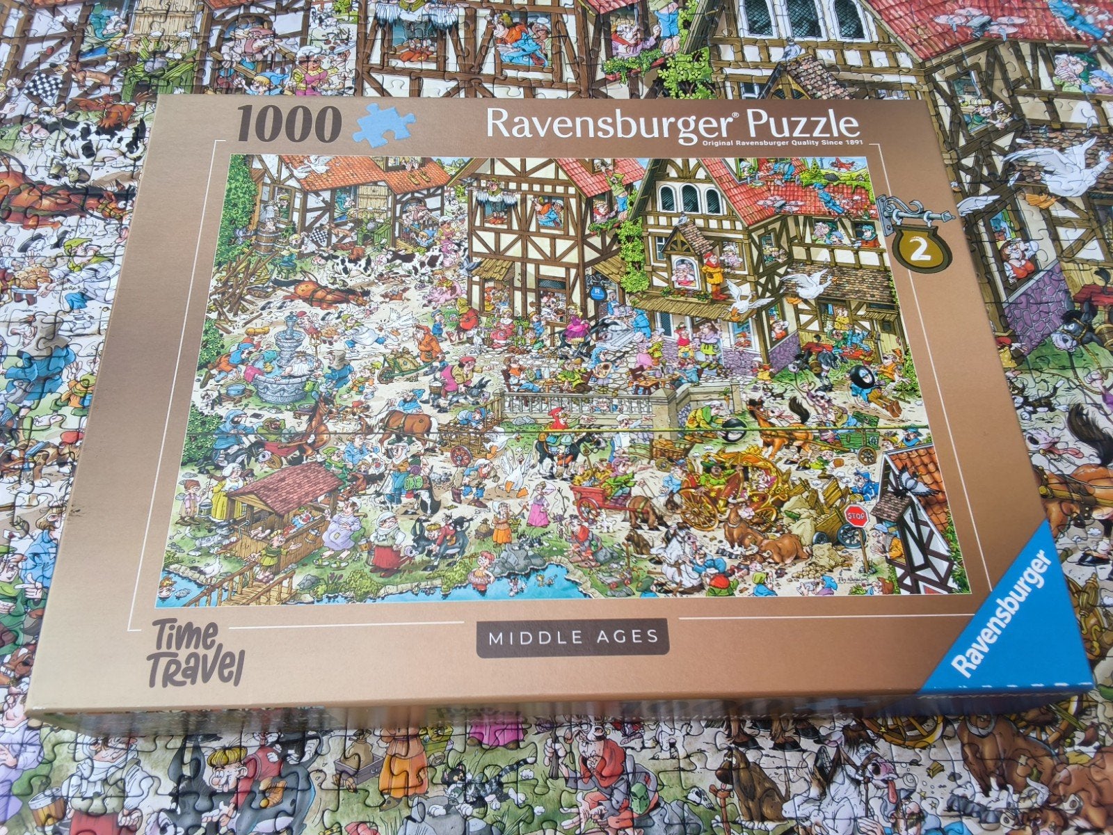 Ravensburger Time Travel Middle Ages 1000 stukjes, Ophalen of Verzenden, 500 t/m 1500 stukjes, Zo goed als nieuw, Legpuzzel