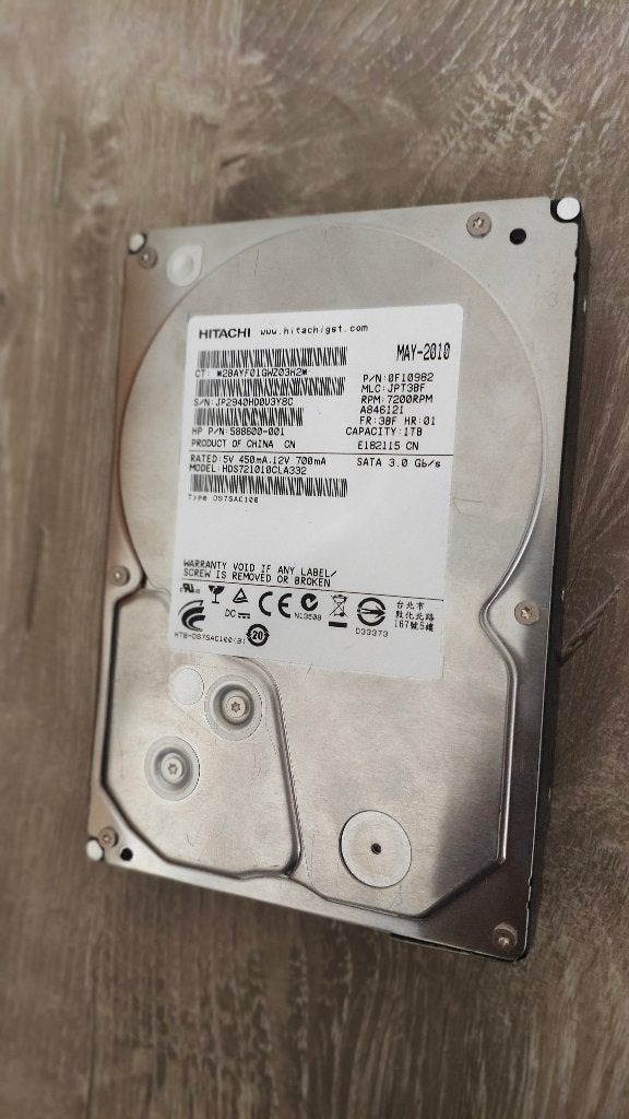 1TB Hitachi PC Harde Schijf, Computers en Software, Harde schijven, Intern, HDD, Ophalen of Verzenden, Zo goed als nieuw
