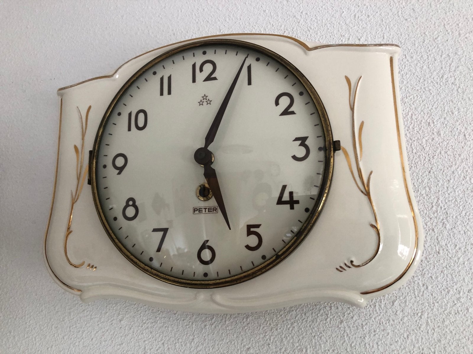 Vintage Peter wandklok - Made in Germany, Antiek en Kunst, Antiek | Klokken, Ophalen of Verzenden