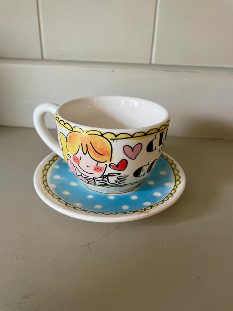 Blond Amsterdam espresso kopje en schotel, Blond Amsterdam, Ophalen of Verzenden, Zo goed als nieuw, Kop(pen) en/of Schotel(s)