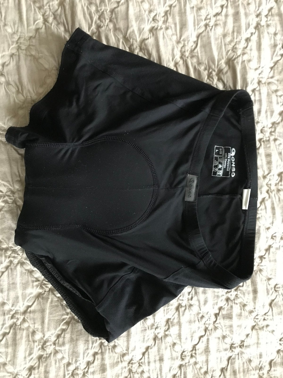 Heren fiets(onder)broek, Ophalen of Verzenden, Zo goed als nieuw, Zwart, Hardlopen of Fietsen