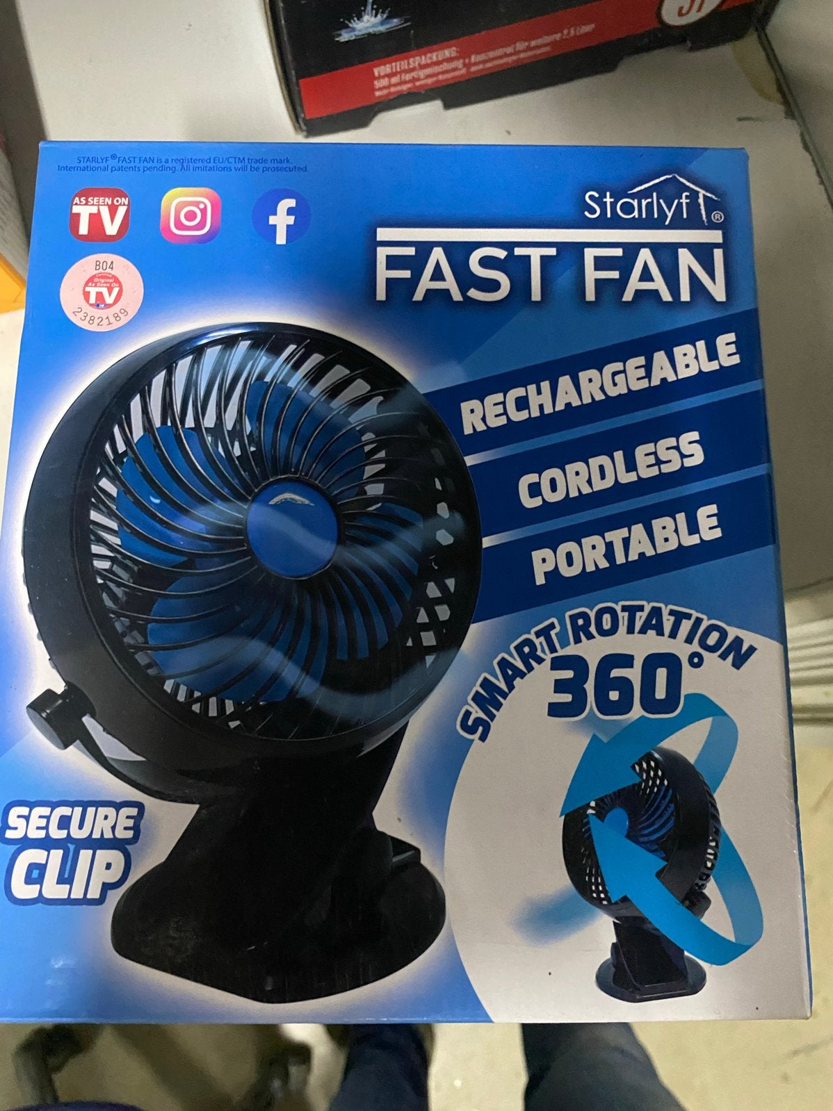 Starlyf Fast Fan - Oplaadbare, Draagbare Ventilator, Ophalen of Verzenden, Nieuw, Tafelventilator
