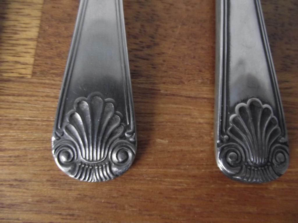 4 vintage oester schelp bestek 19-22cm KWF rostfrei 1960 p s, Antiek en Kunst, Antiek | Bestek, Ophalen of Verzenden