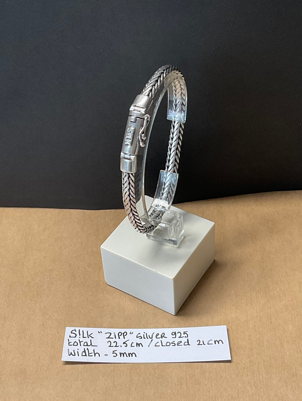 Silk Jewellery “ Zipp” - 925 Sterling Zilver, Sieraden, Tassen en Uiterlijk, Armbanden, Verzenden, Zo goed als nieuw, Zilver