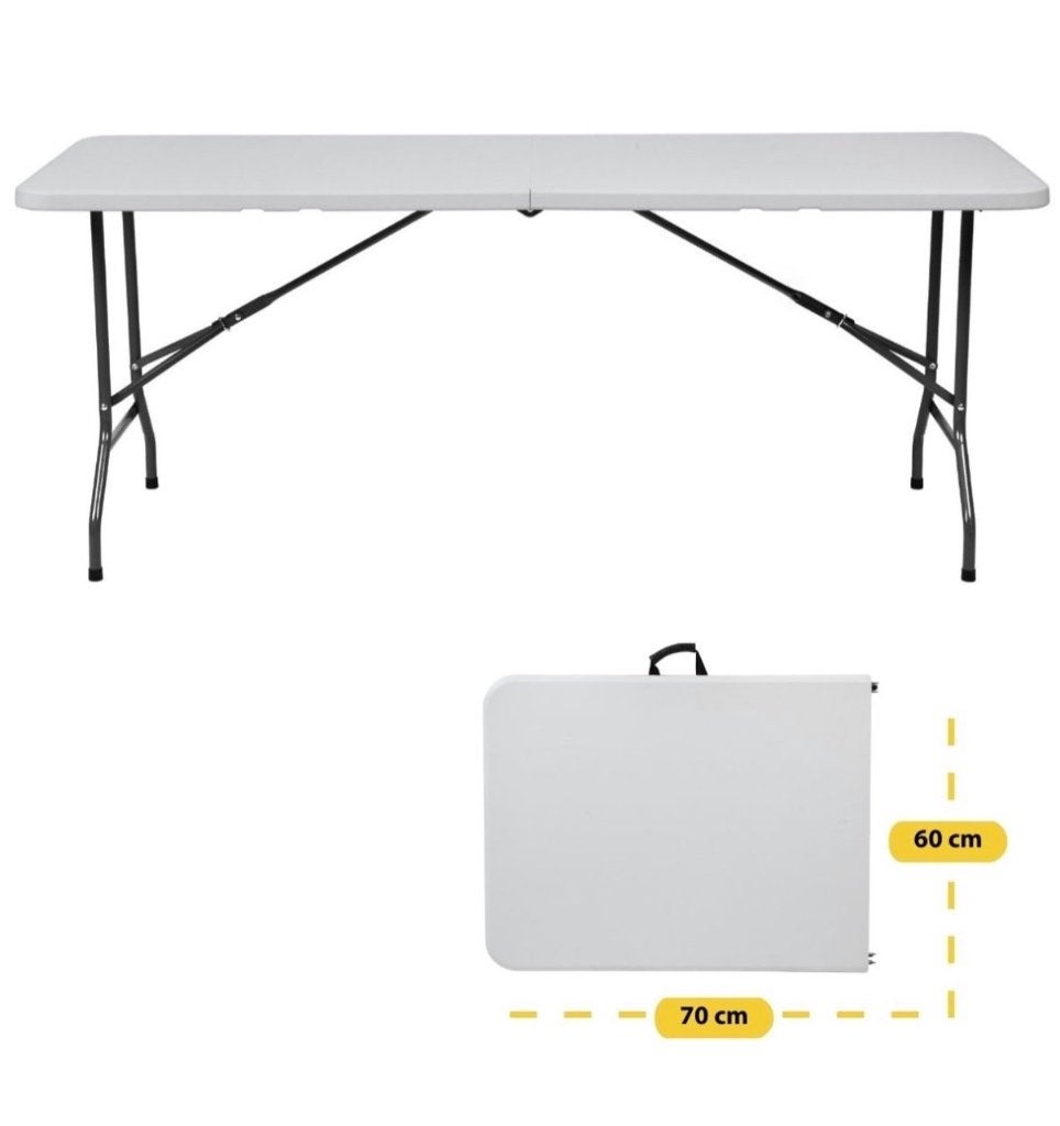 2x BRASQ Inklapbare Vouwtafel met handvat, Ophalen, Zo goed als nieuw, Campingtafel