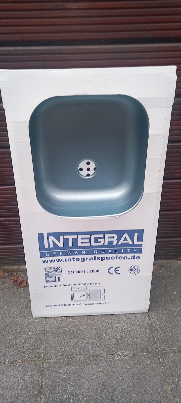 Nieuwe Integral inbouwspoelbak SP 860 x 435 mm, Ophalen, Nieuw, Rvs, Overige typen