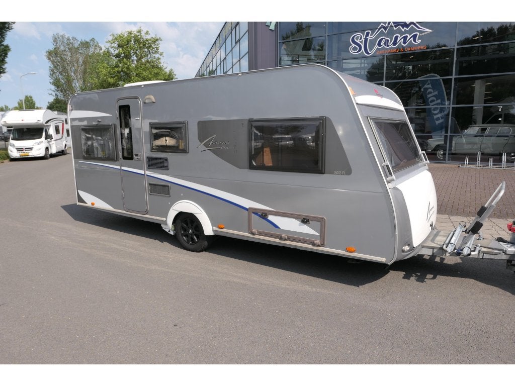 Bürstner Averso Fifty 500 TL enk bed, mover en airco, Caravans en Kamperen, Caravans, Rondzit, Bürstner, Schokbreker, 5 tot 6 meter