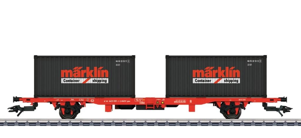 Marklin H0 47690 - Containerwagen 2 20 ft containers in ovp, Wisselstroom, Ophalen of Verzenden, Märklin, Nieuw
