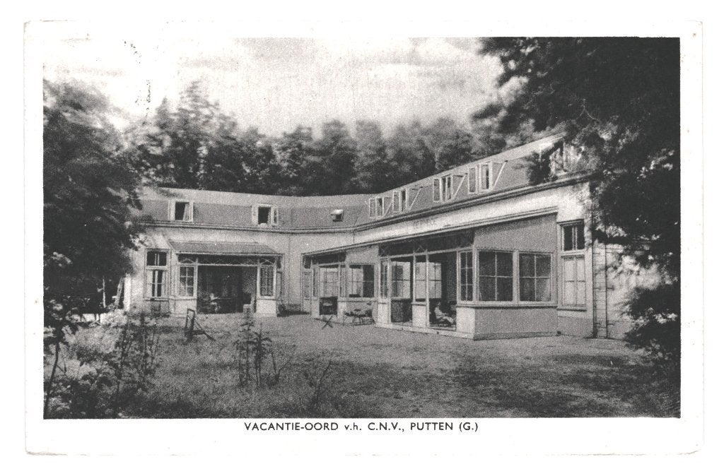 969143	Putten	Vacantieoord	CNV	1955	Gelopen met postzegel, Ophalen of Verzenden, 1940 tot 1960, Gelopen, Gelderland