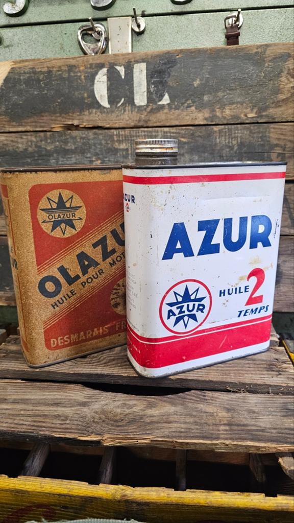 Olazur azur 2 takt olieblikken, Verzamelen, Ophalen of Verzenden