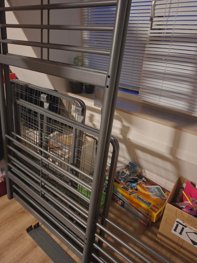 IKEA Tromso Stapelbed - Zilverkleurig, gedemonteerd, Ophalen, Gebruikt, 90 cm, Eenpersoons