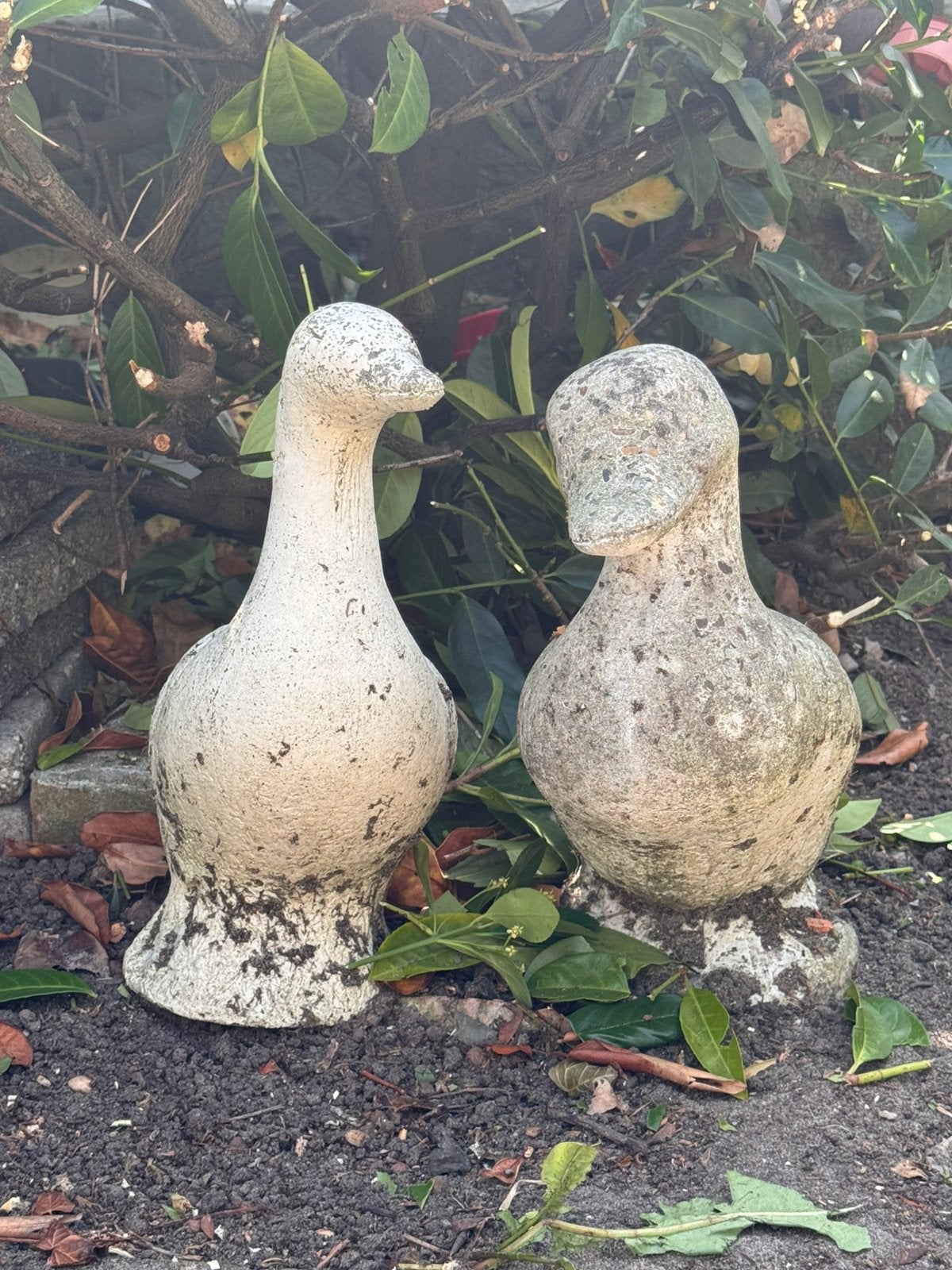 Stenen tuin eend & gans, Ophalen, Dierenbeeld, Steen, Gebruikt