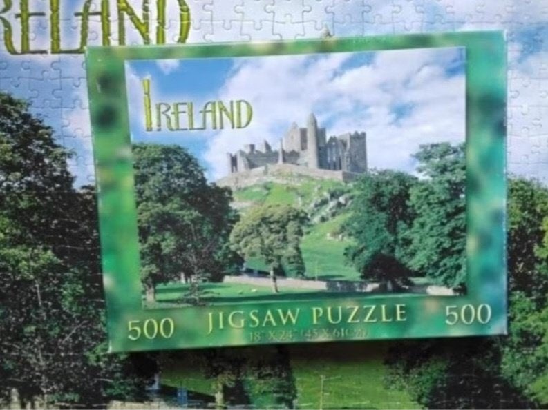 Jigsaw puzzel 'rock of Cashel Ireland', Ophalen, 500 t/m 1500 stukjes, Zo goed als nieuw, Legpuzzel