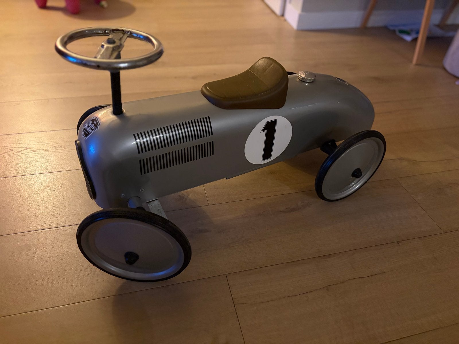 Retro Roller Loopauto Jean - Zilver, Ophalen of Verzenden, Gebruikt