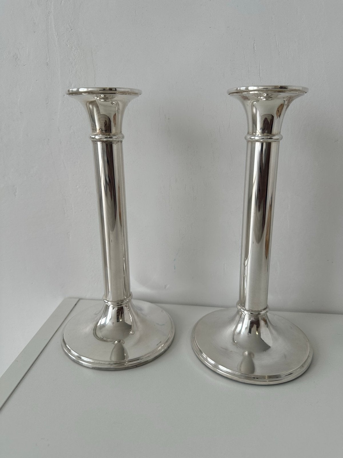 Set van 2 zilveren kandelaars - GHK 925, Antiek en Kunst, Ophalen of Verzenden, Zilver