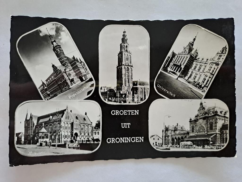 Groningen,  groeten uit,  5 luik, Ophalen of Verzenden, Groningen