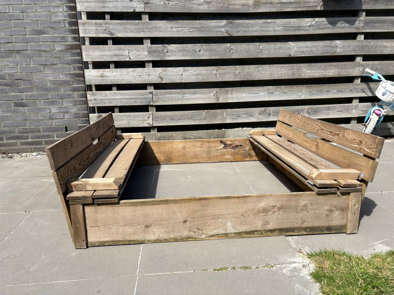 Houten zandbak kinderen inklapbaar, Ophalen, Gebruikt