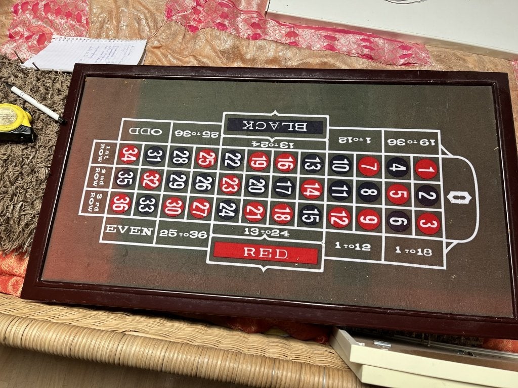 pokerset plus tafel, Drie of vier spelers, Ophalen, Zo goed als nieuw