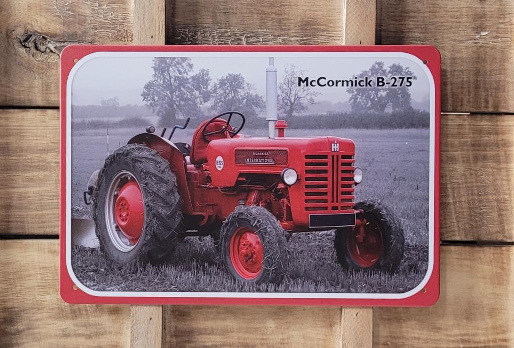 Mc Cormick B-275 tractor reclamebord van metaal wandbord, Ophalen of Verzenden, Nieuw, Auto's