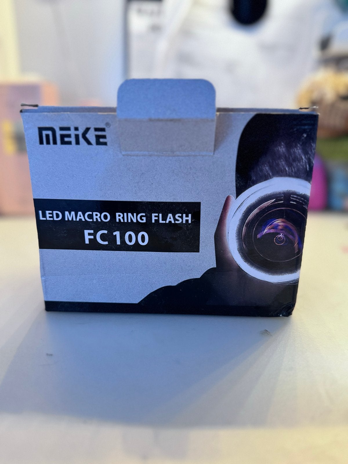 Meike FC 100 LED Macro Ringflitser, Overige merken, Ophalen of Verzenden, Zo goed als nieuw, Canon
