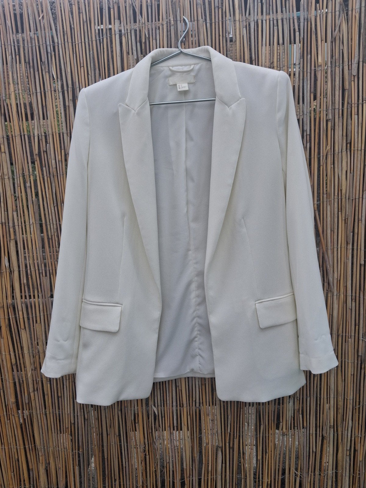 H&M Crèmekleurige Blazer Maat 36 (S), H&M, Beige, Ophalen of Verzenden, Zo goed als nieuw