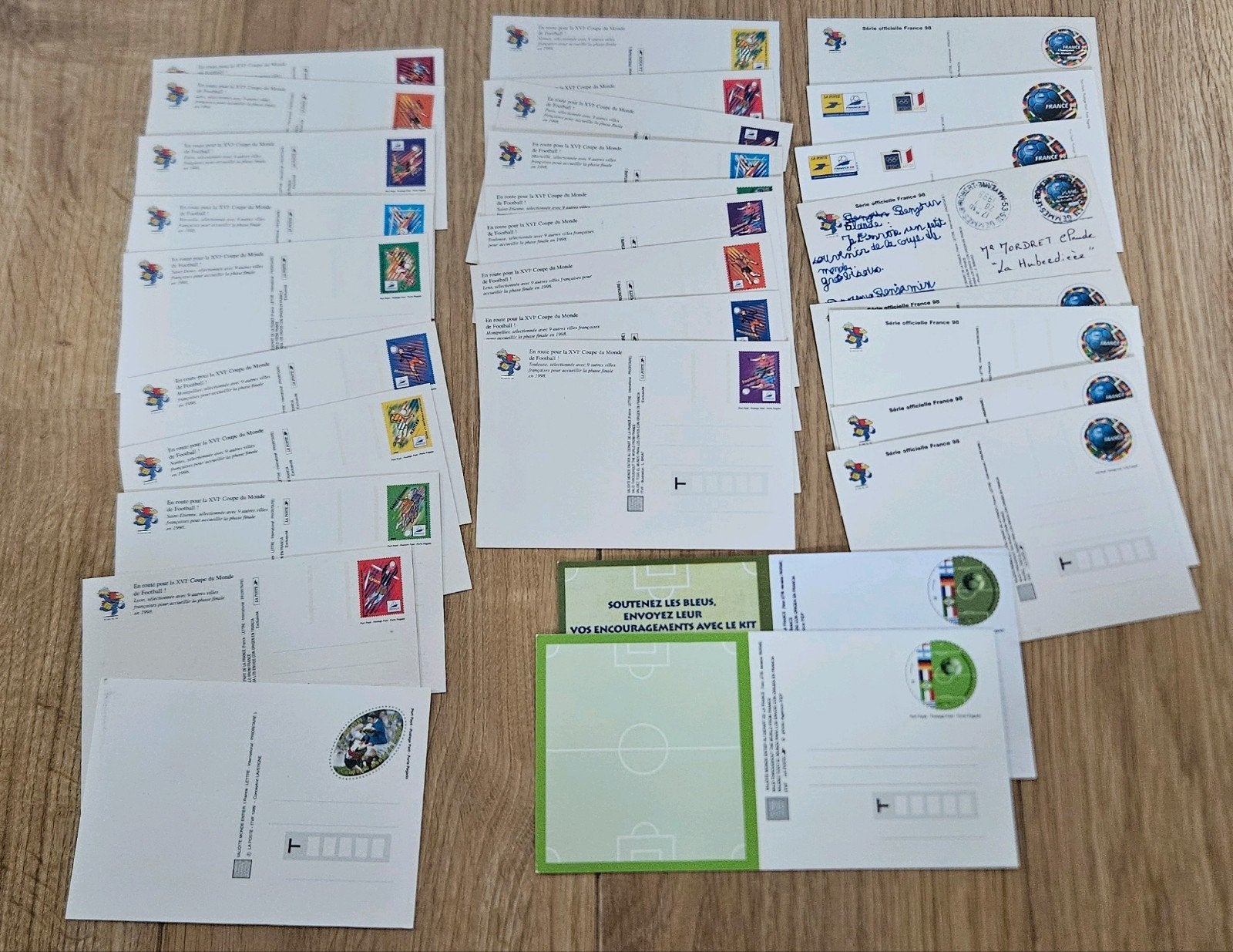Frankrijk WK voetbal 1998 kaarten voorgefrankeerd, Verzenden
