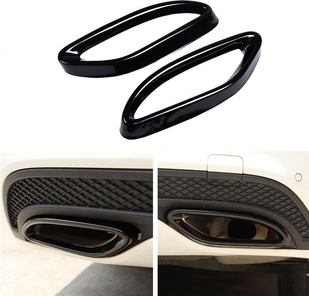 AMG Look Zwart Uitlaat Lijsten Enkel Voor Mercedes C Klasse, Auto diversen, Tuning en Styling, Verzenden, Automotive Parts, A.parts@hotmail.nl