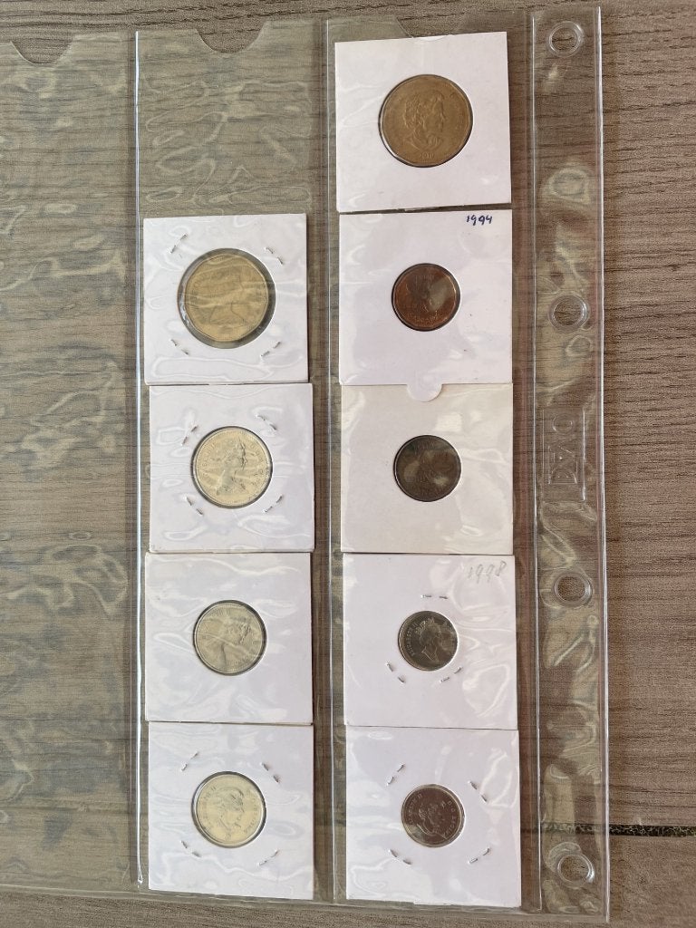 9 munten Canada, Verzenden, Noord-Amerika, Losse munt