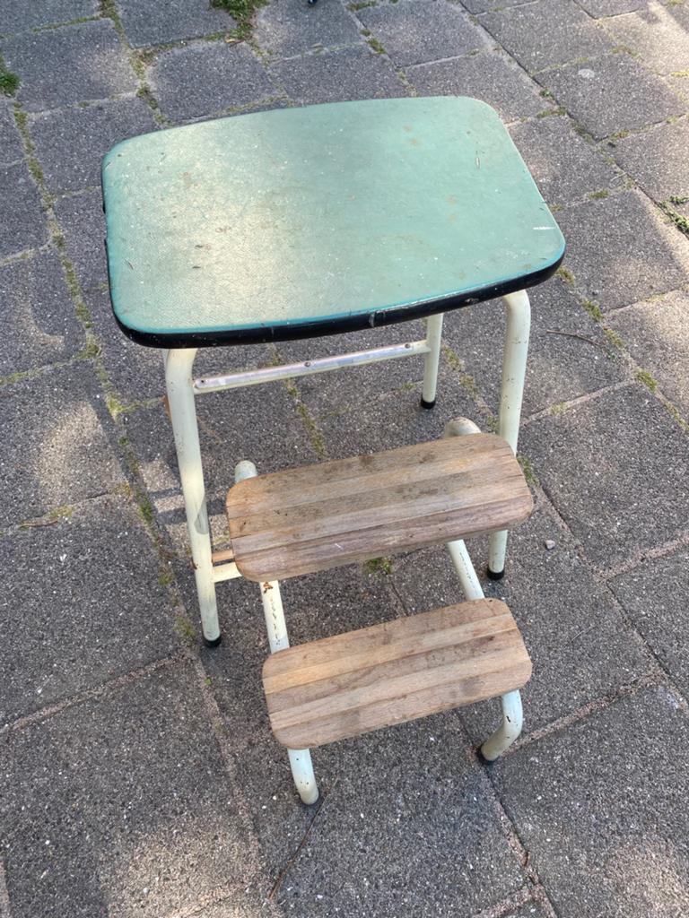 Oud Brabantia Keukentrapje, Vintage, Brocante Keukentrap, Ophalen, Gebruikt
