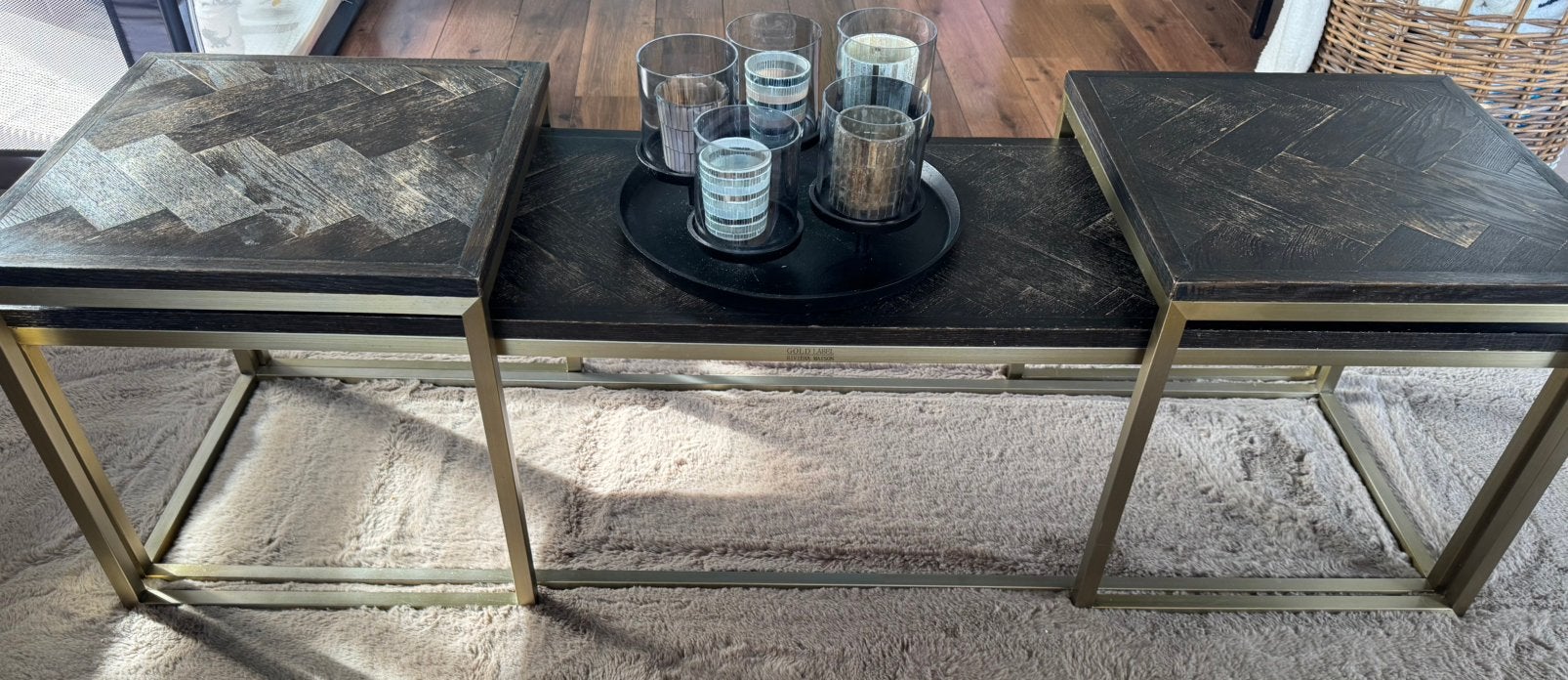 Salon tafel Rivièra maison, Ophalen, Zo goed als nieuw, Rechthoekig, 50 tot 100 cm