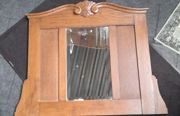 Nette eiken spiegel, Huis en Inrichting, Woonaccessoires | Spiegels, Ophalen of Verzenden, Zo goed als nieuw, Rechthoekig, Minder dan 100 cm