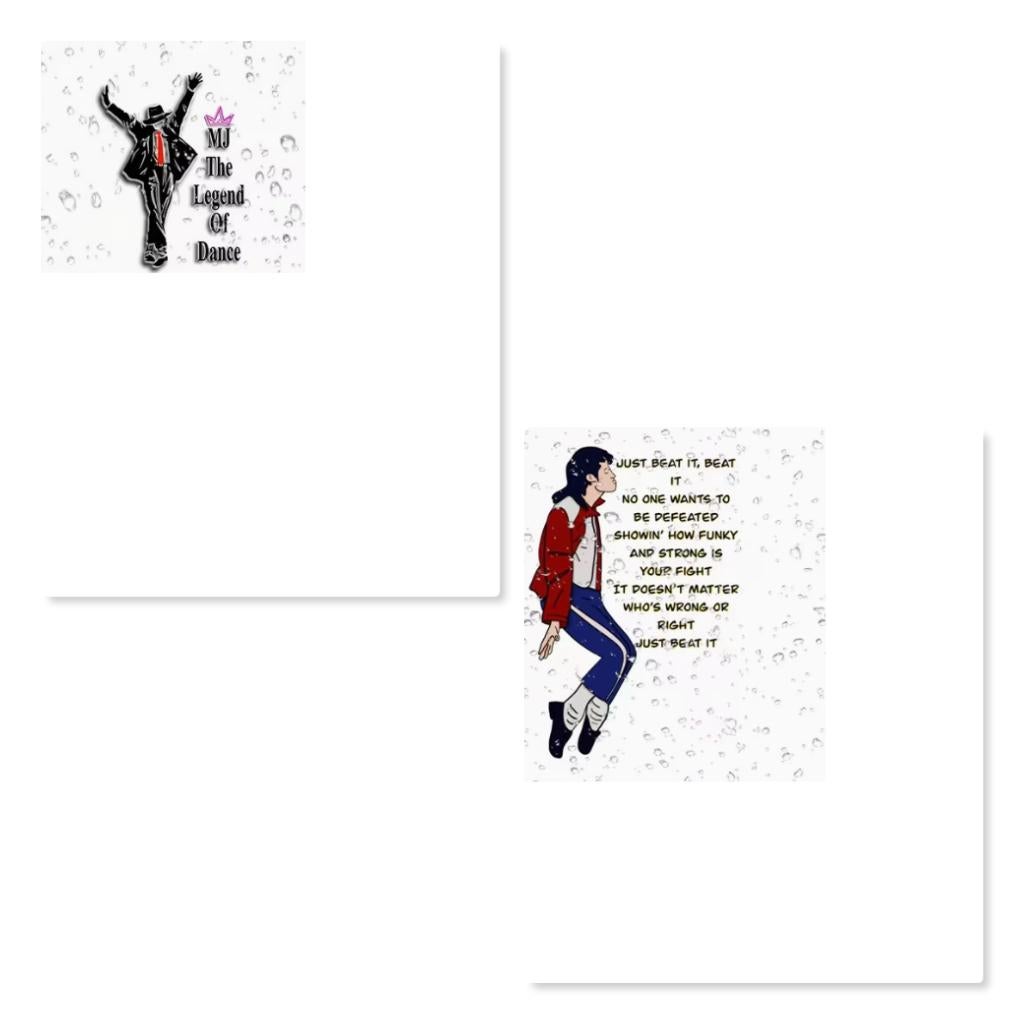 MICHAEL JACKSON Stickersetje van 2 stuks., Ophalen of Verzenden, Nieuw, Overige typen