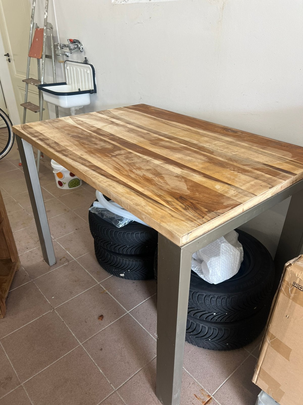 Tafel, Huis en Inrichting, Tafels | Eettafels, Ophalen, Gebruikt, 50 tot 100 cm, 100 tot 150 cm