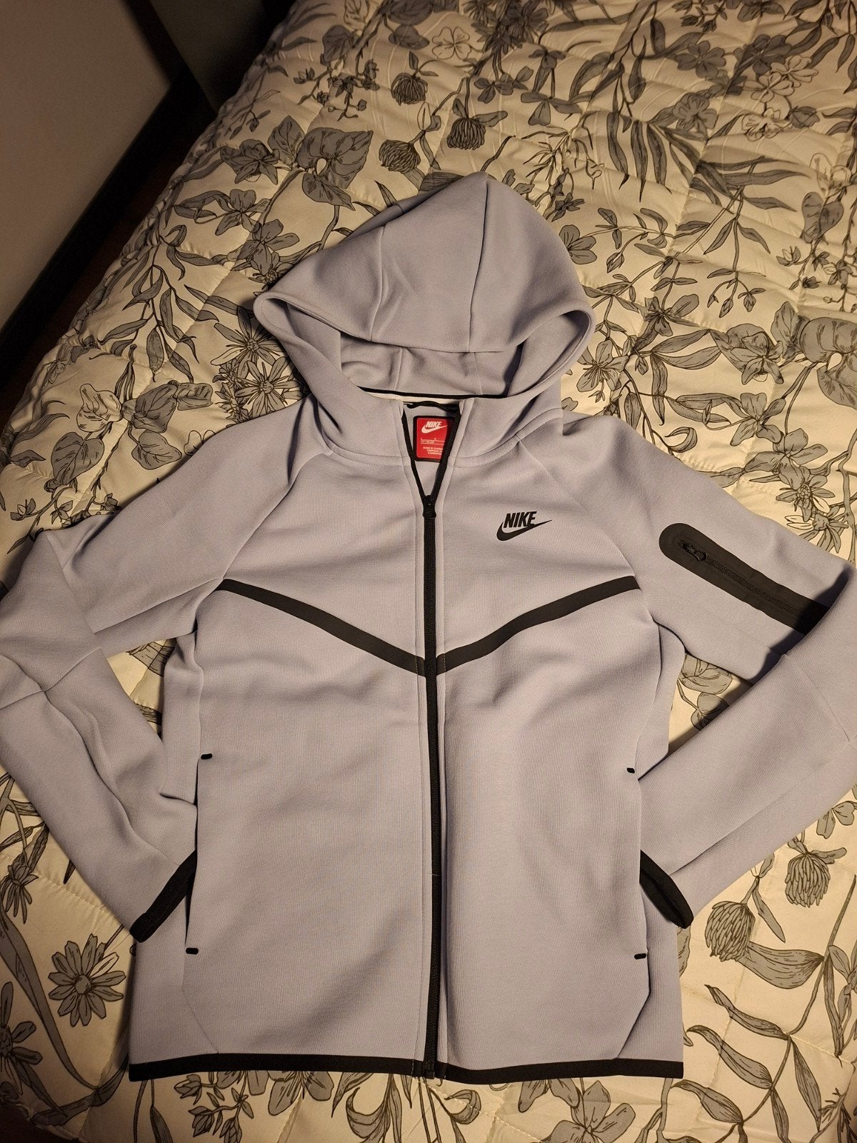 Nike Tech  Jas Lichtblauw - Maat 147-158, Gebruikt, Jongen of Meisje, Ophalen of Verzenden, Nike