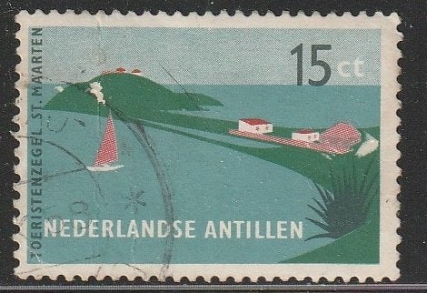 Antillen 1957 263 St Maarten, Gest, Ophalen of Verzenden, Gestempeld