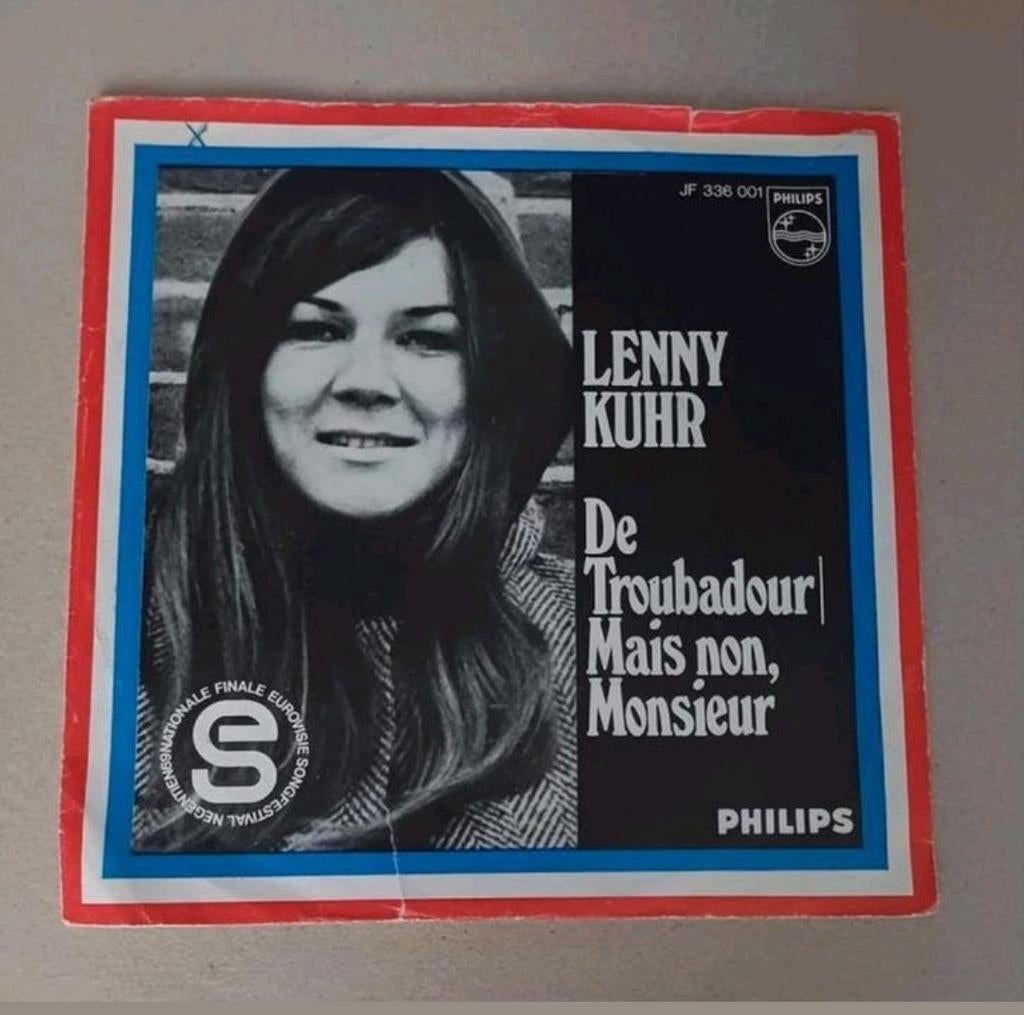 Lenny Kuhr  - De Troubadour, Cd's en Dvd's, Vinyl Singles, Gebruikt, Pop, Beschermende buitenhoes, Ophalen of Verzenden