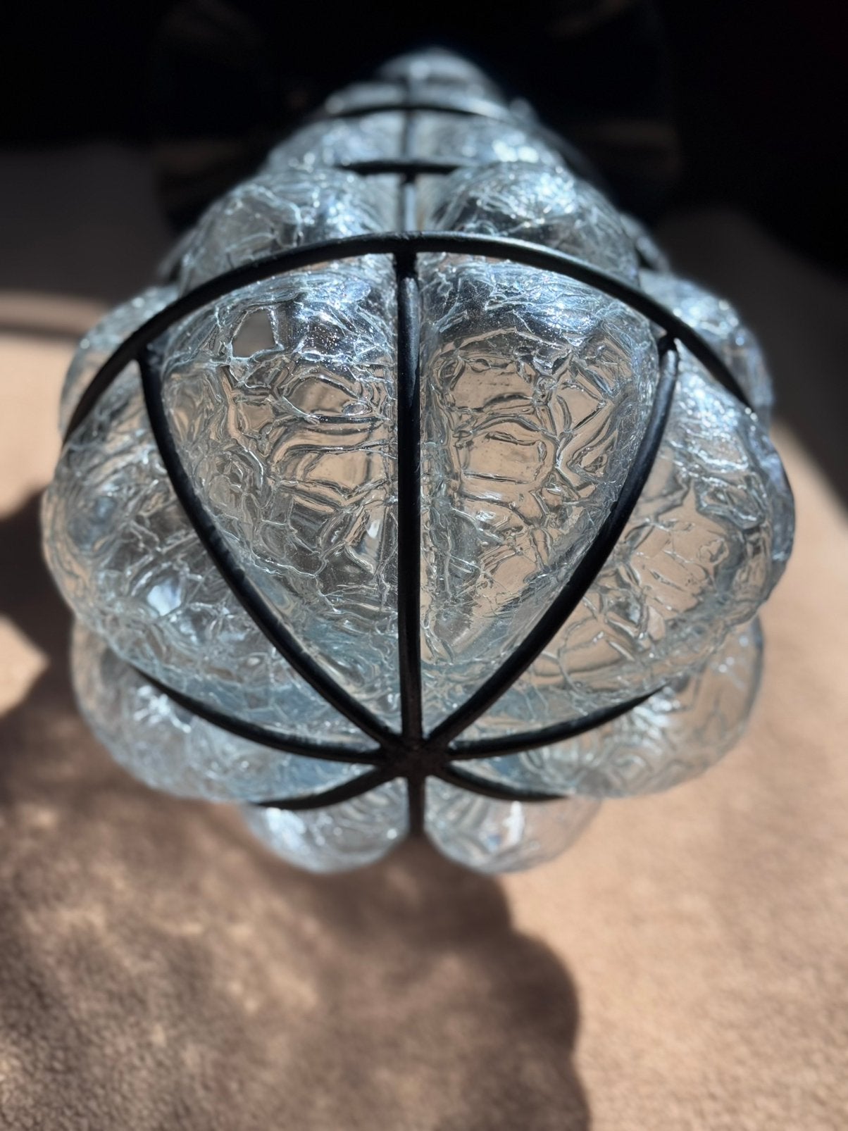 Vintage Kooilamp – Jaren 30/50 Skansen Murano Stijl hanglamp, Ophalen, Glas