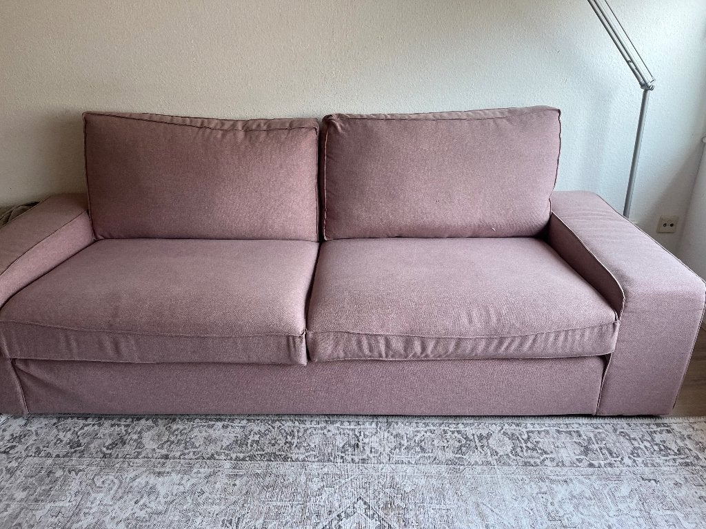 Roze 3-sits bank, Huis en Inrichting, Banken | Bankstellen, Ophalen, Overige materialen, Driepersoons, 75 tot 100 cm