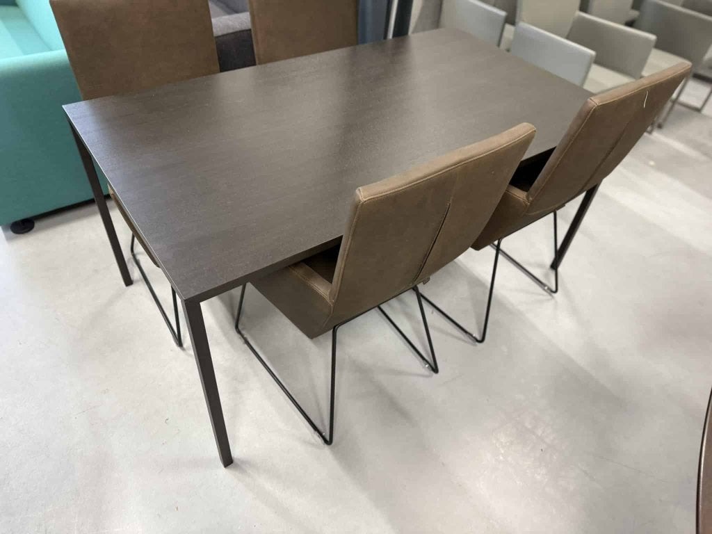 Showmodel Arco Slim Eettafel eiken fineer Oak Black 160x90, Huis en Inrichting, Tafels | Eettafels, Arco, 50 tot 100 cm, 150 tot 200 cm