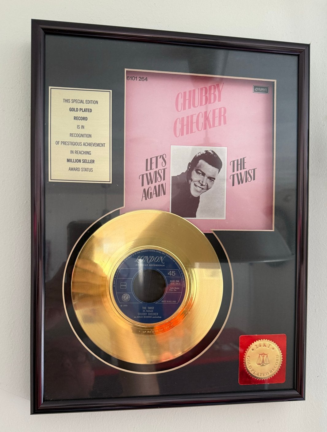 Chubby Checker - The Twist / Let's Twist Again (Goud), Limited edition, Ophalen of Verzenden, Zo goed als nieuw, Pop